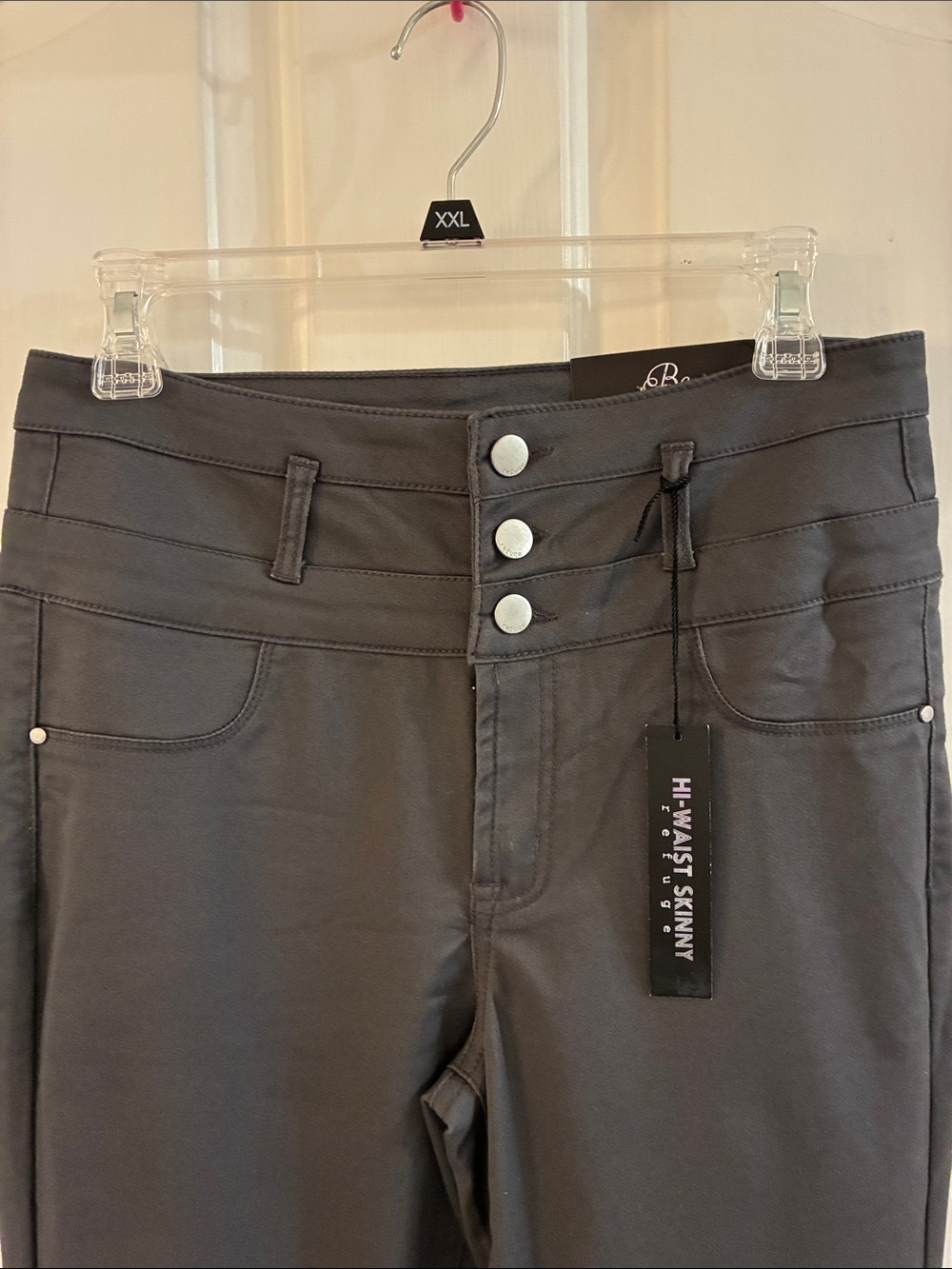 Refuge🥳HP🥳High-Waist Button Front Skinny Jeans - Picture 2 of 6